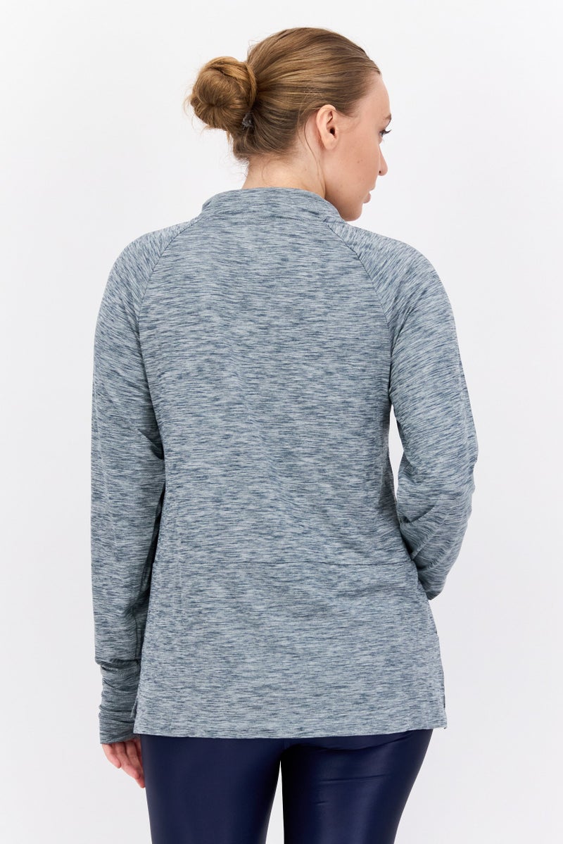 NINE WEST ملابس رياضية نسائية بأكمام طويلة مناسبة، خارجية، سويت شيرت، رمادي - Image 2